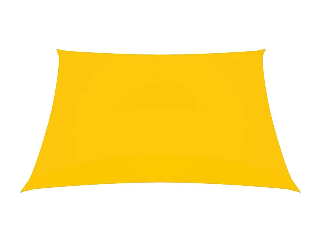 Voile de parasol Tissu Oxford carré 3x3 m Jaune