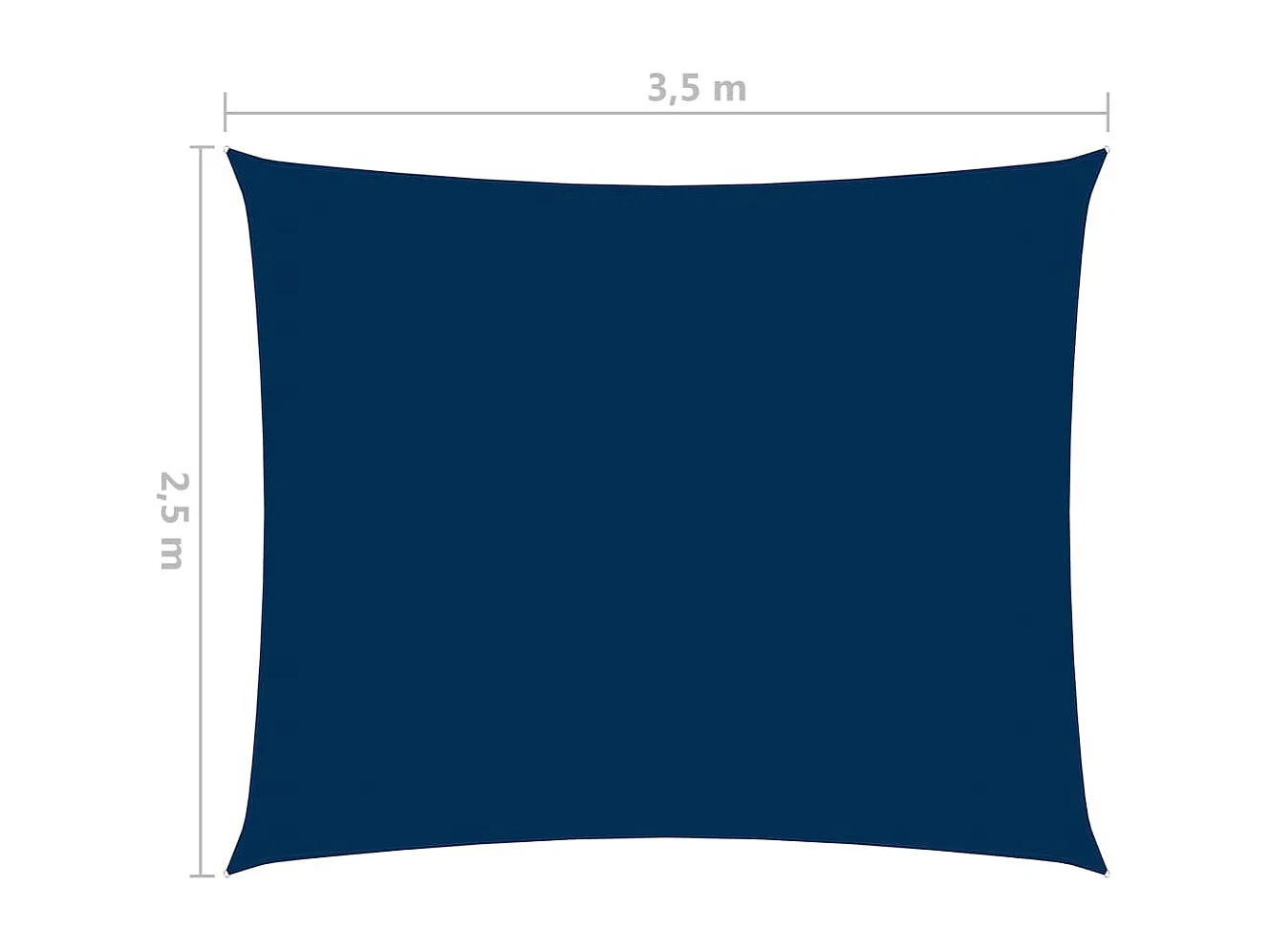 Voile de parasol Tissu Oxford rectangulaire 2,5x3,5 m Bleu