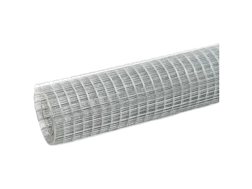 Grillage pour volière Acier galvanisé 25x1,5 m Argenté