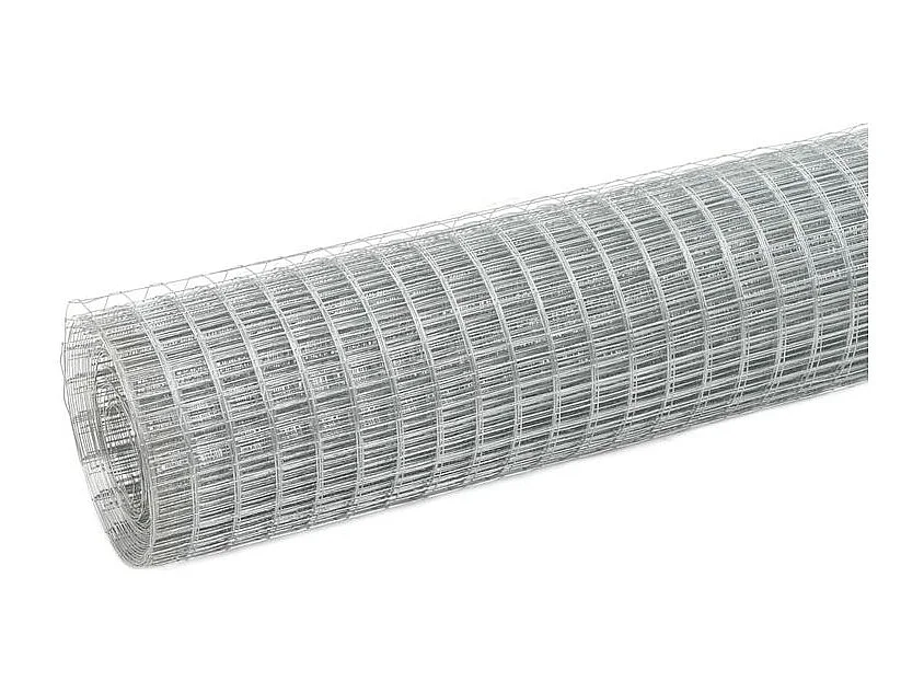 Grillage pour volière Acier galvanisé 25x1,5 m Argenté