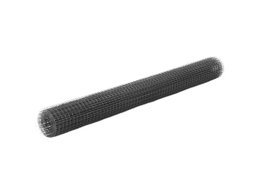 Grillage Acier avec revêtement en PVC 25x1,5 m Gris