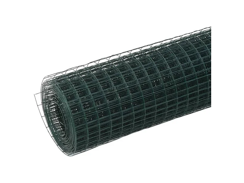 Grillage Acier avec revêtement en PVC 25x1,5 m Vert