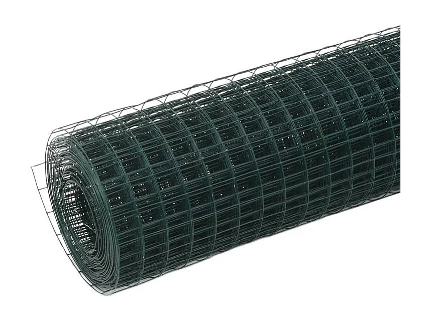 Grillage Acier avec revêtement en PVC 25x1,5 m Vert