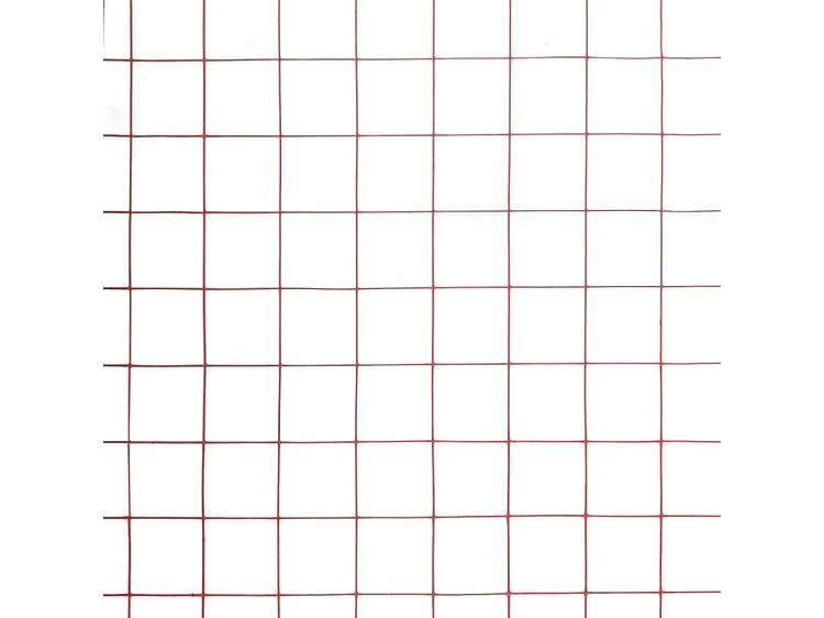 Grillage Acier avec revêtement en PVC 25x1,5 m Rouge