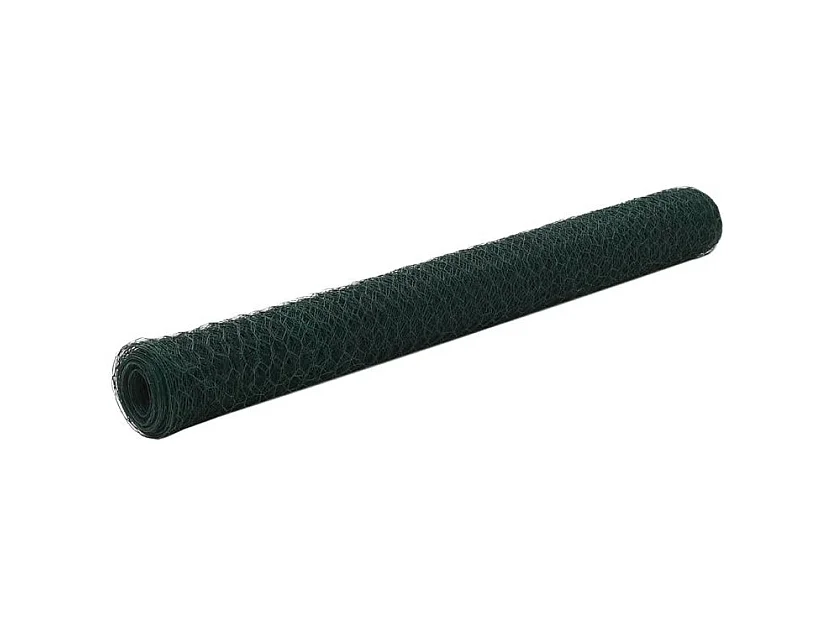 Grillage Acier avec revêtement en PVC 25x1,2 m Vert