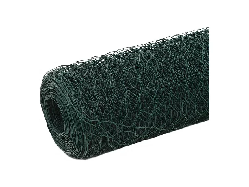 Grillage Acier avec revêtement en PVC 25x1,2 m Vert