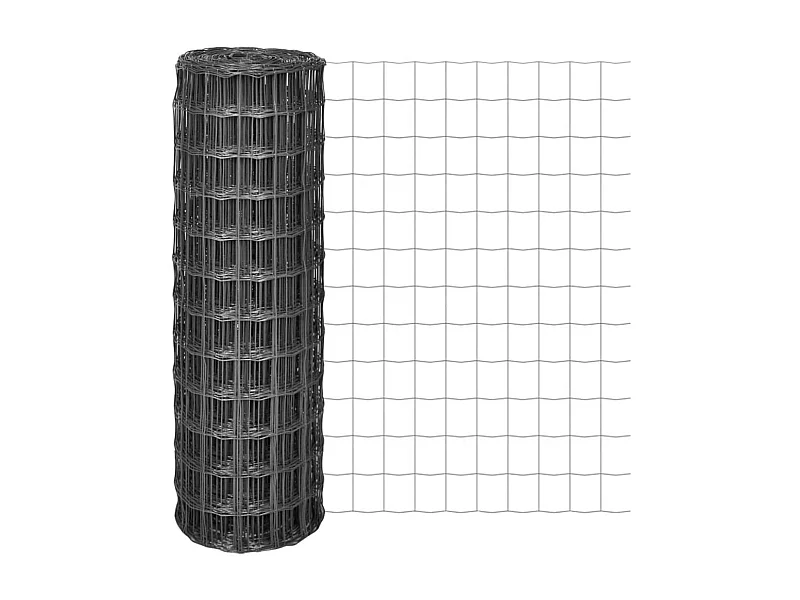 Clôture Euro Acier 25 x 1,2 m Gris 5