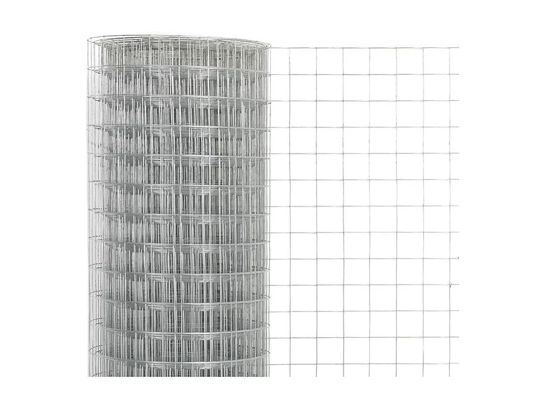 Grillage pour volière Acier galvanisé 10x1,5 m Argenté