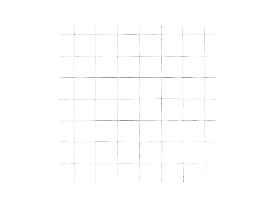 Grillage pour volière Acier galvanisé 25x0,5 m Argenté