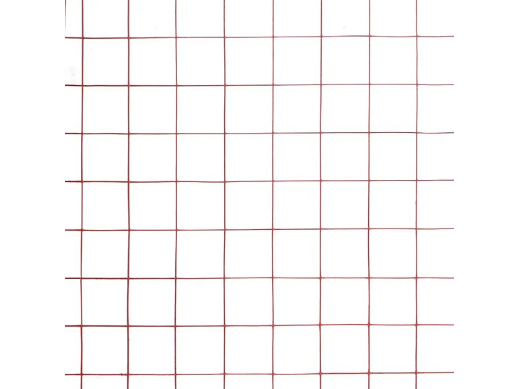 Grillage Acier avec revêtement en PVC 10x1 m Rouge
