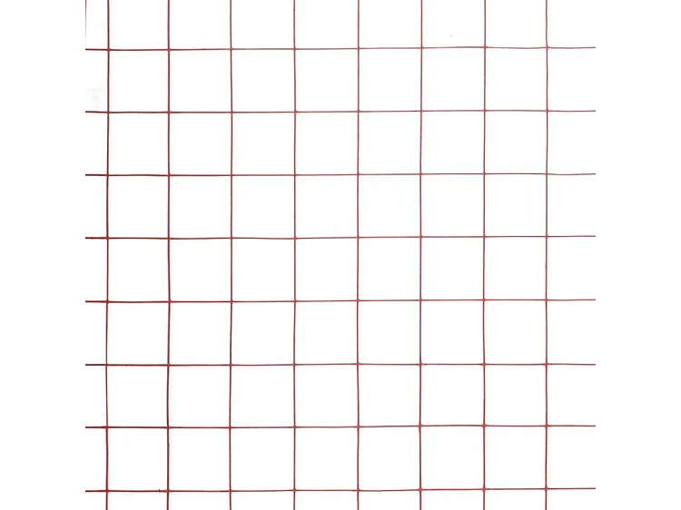 Grillage Acier avec revêtement en PVC 10x0,5 m Rouge