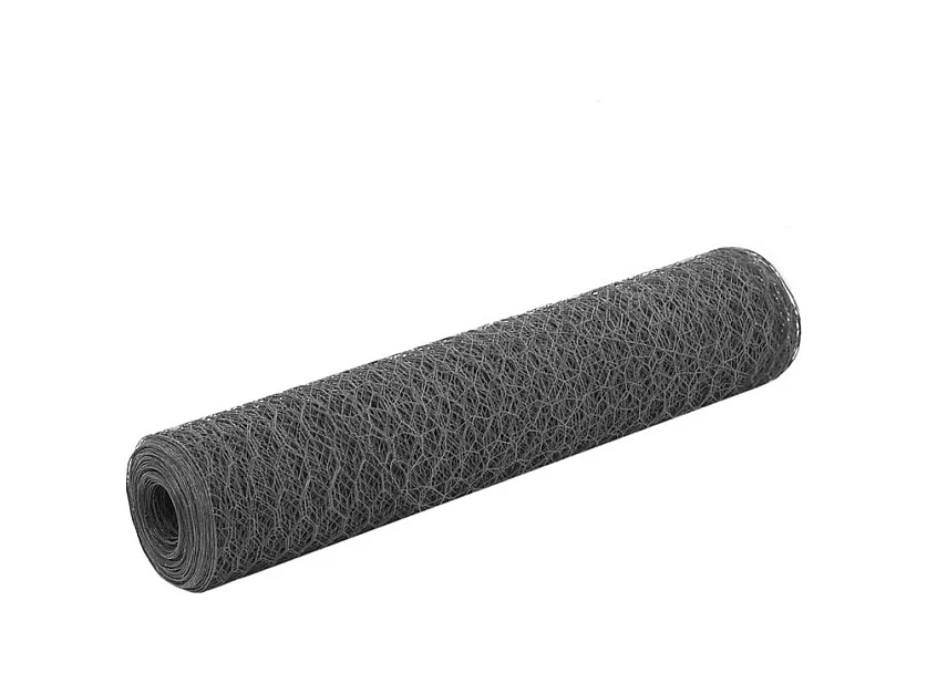 Grillage Acier avec revêtement en PVC 25x0,75 m Gris