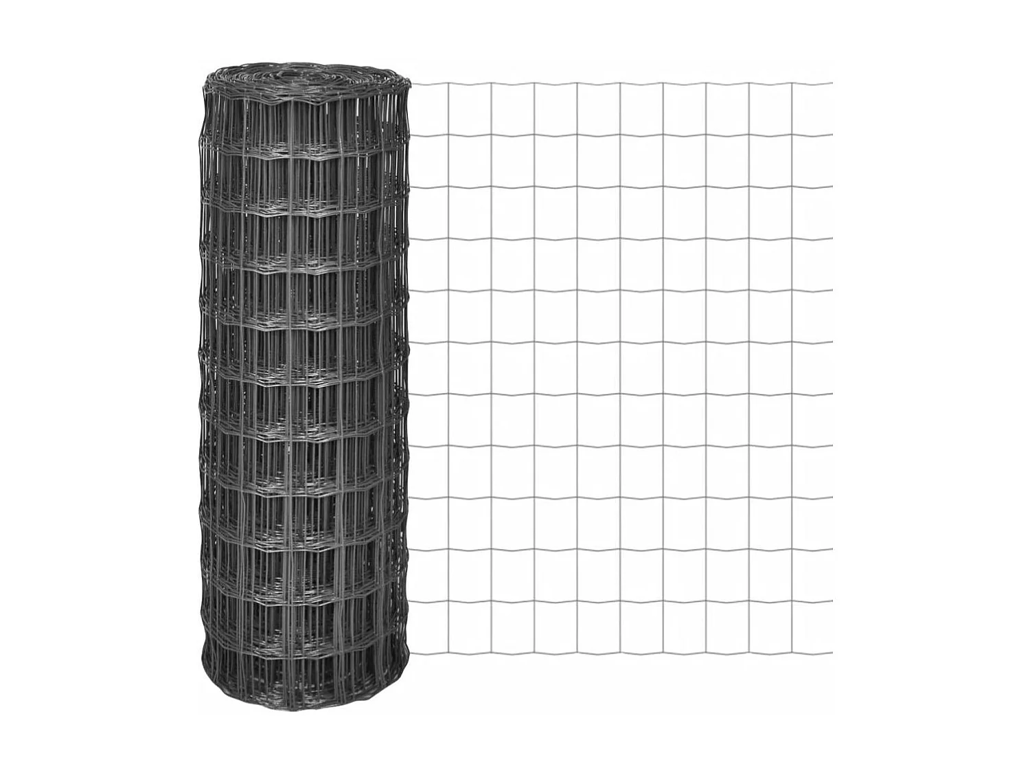 Clôture euro Acier 25 x 0,8 m Gris 4