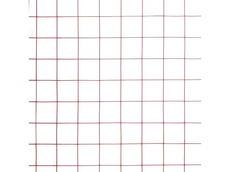 Grillage Acier avec revêtement en PVC 10x1 m Rouge