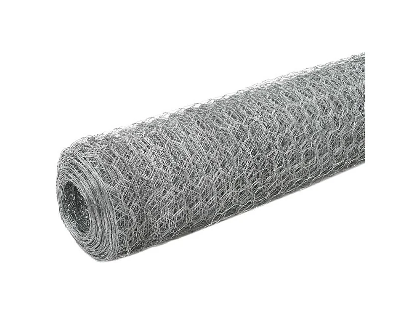 Grillage pour volière Acier galvanisé 25x1,5 m Argenté