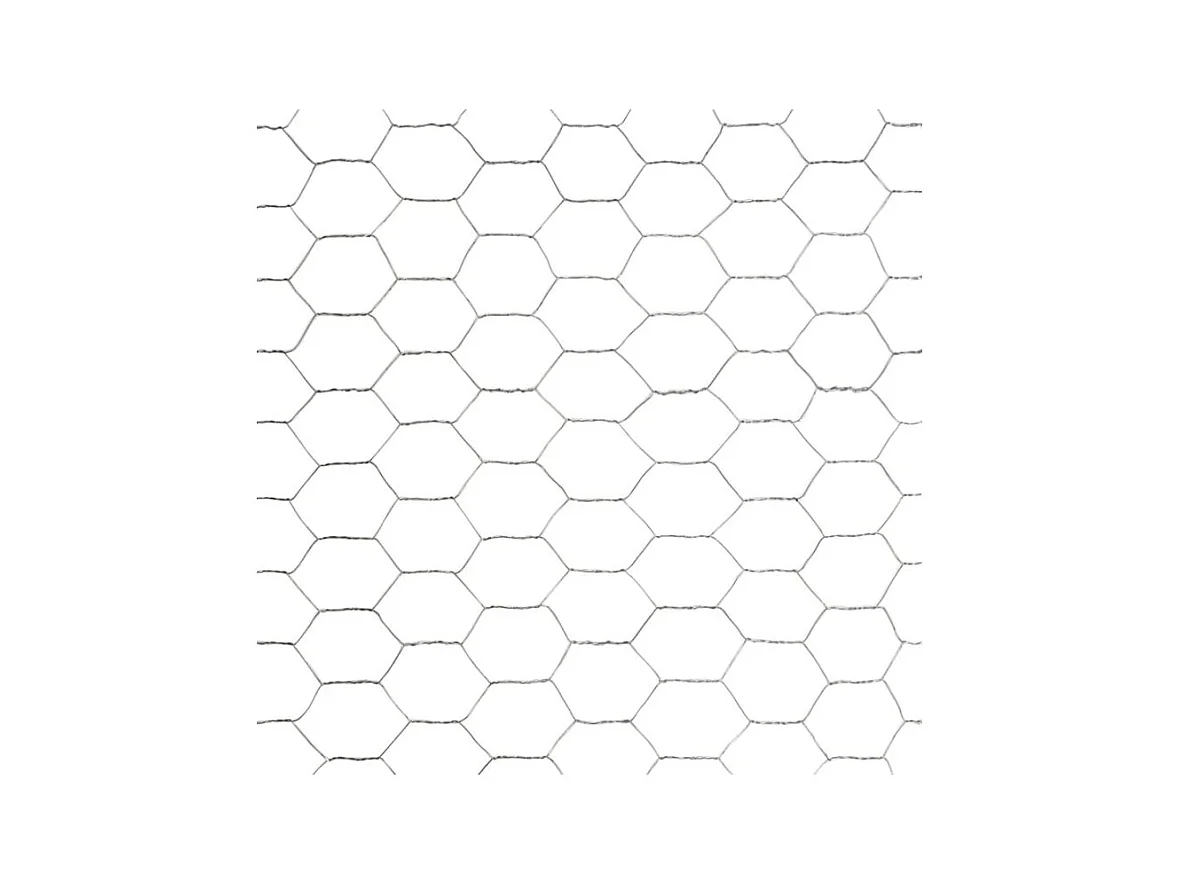 Grillage pour volière Acier galvanisé 25x1,5 m Argenté