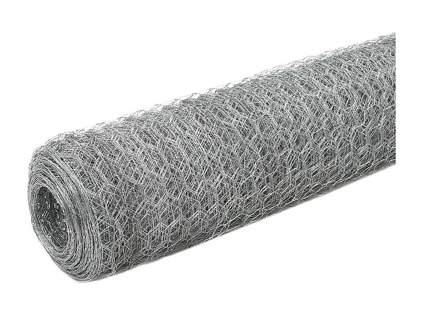 Grillage pour volière Acier galvanisé 25x1,5 m Argenté