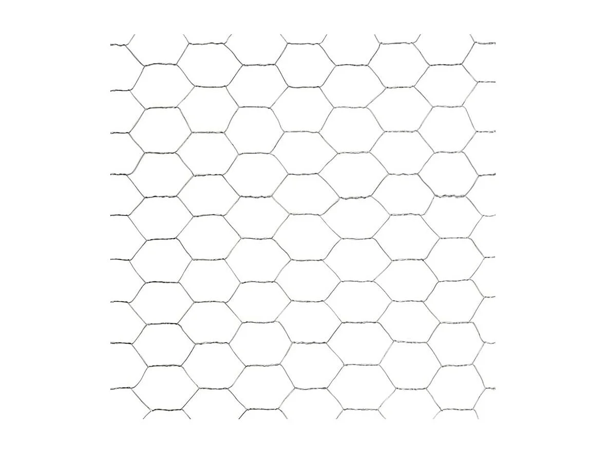 Grillage pour volière Acier galvanisé 25x1,5 m Argenté