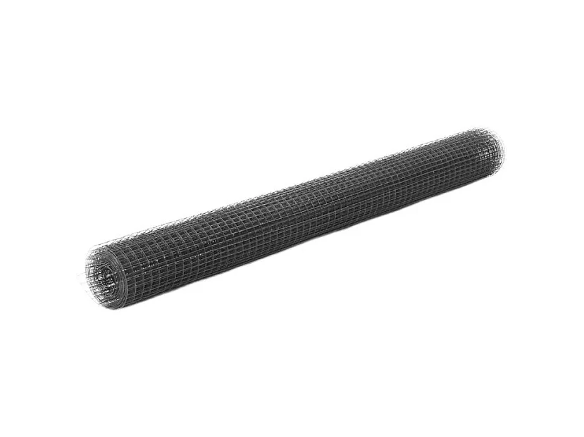Grillage Acier avec revêtement en PVC 10x1,5 m Gris