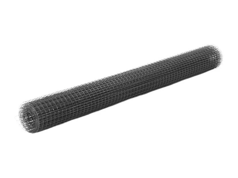 Grillage Acier avec revêtement en PVC 10x1,5 m Gris