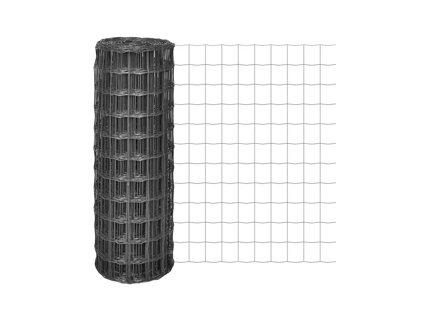 Clôture euro Acier 10 x 0,8 m Gris 6