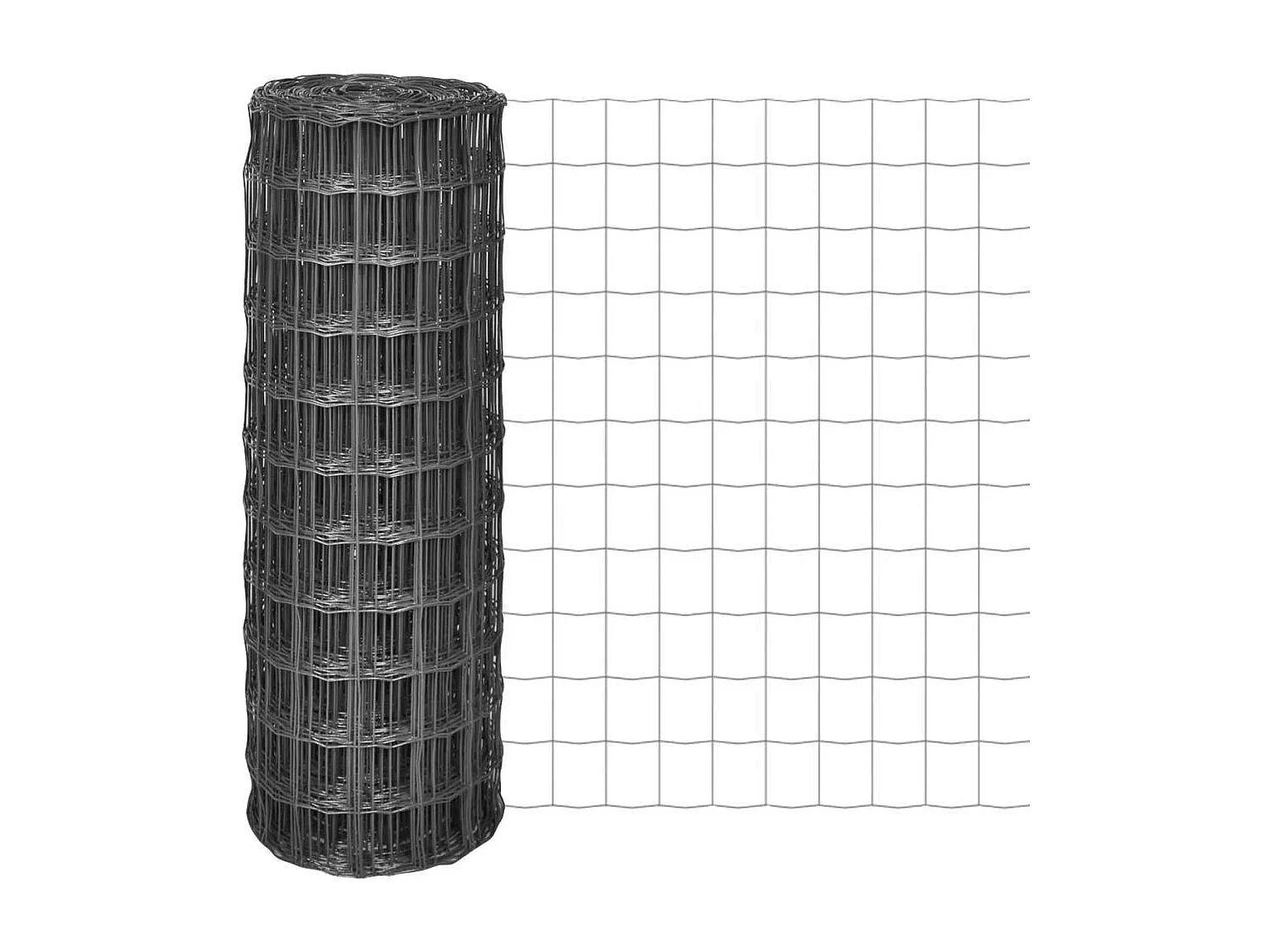 Clôture euro Acier 10 x 0,8 m Gris 6