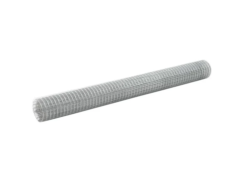 Grillage pour volière Acier galvanisé 25x1,5 m Argenté