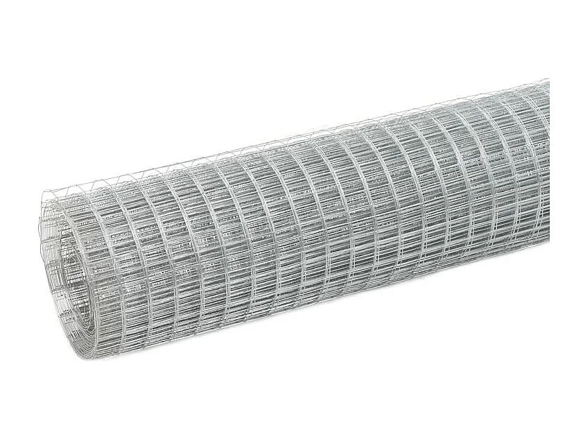 Grillage pour volière Acier galvanisé 25x1,5 m Argenté