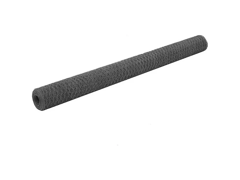 Grillage Acier avec revêtement en PVC 25x1,5 m Gris