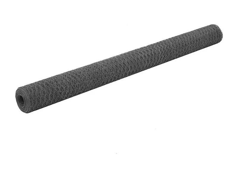 Grillage Acier avec revêtement en PVC 25x1,5 m Gris