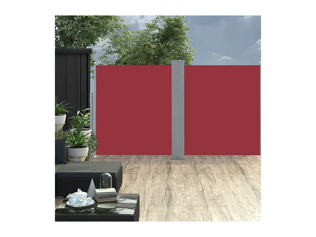 Auvent latéral rétractable 170x600 Rouge