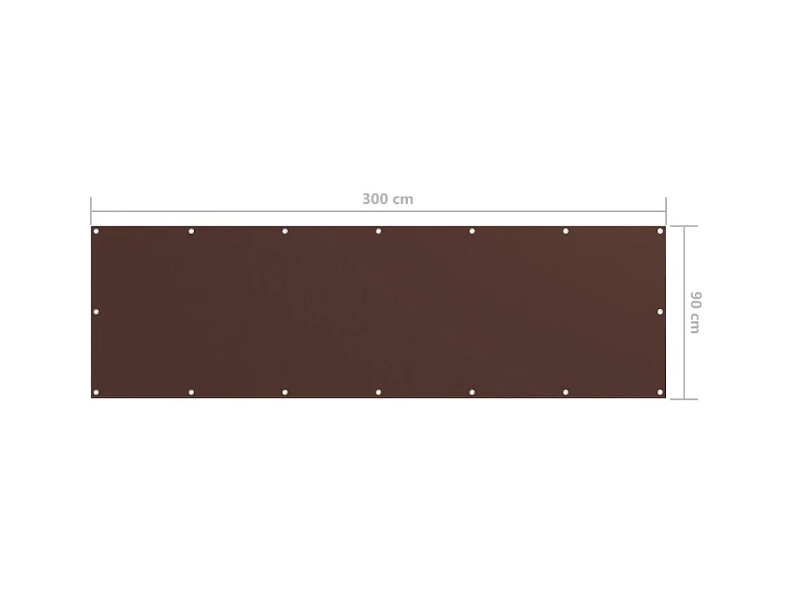 Écran de balcon Marron 90x300 Tissu Oxford
