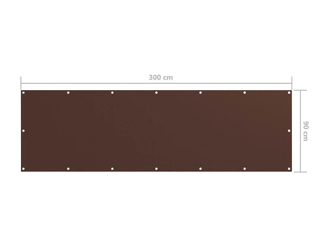 Écran de balcon Marron 90x300 Tissu Oxford