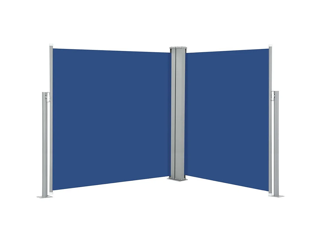 Auvent latéral rétractable Bleu 140x600