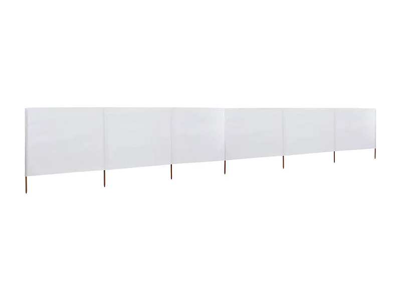 Paravent 6 panneaux Tissu 800x80 Blanc