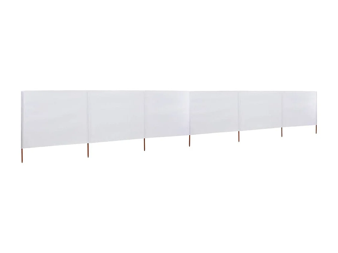 Paravent 6 panneaux Tissu 800x80 Blanc