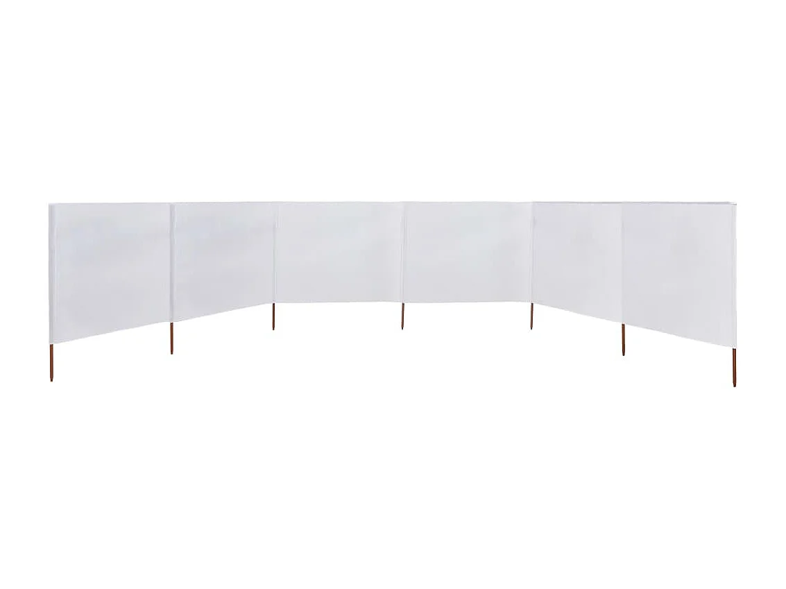 Paravent 6 panneaux Tissu 800x80 Blanc