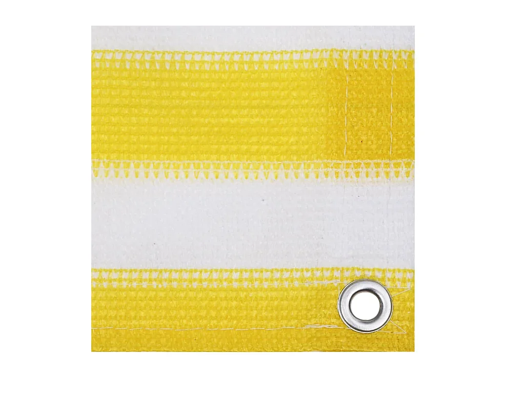 Écran de balcon Jaune et blanc 120x600 PEHD