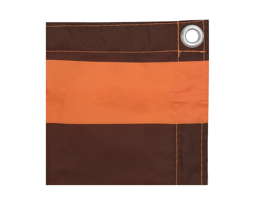 Écran de balcon Orange et marron 120x400 Tissu Oxford
