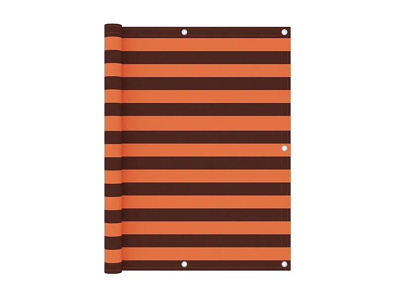 Écran de balcon Orange et marron 120x400 Tissu Oxford