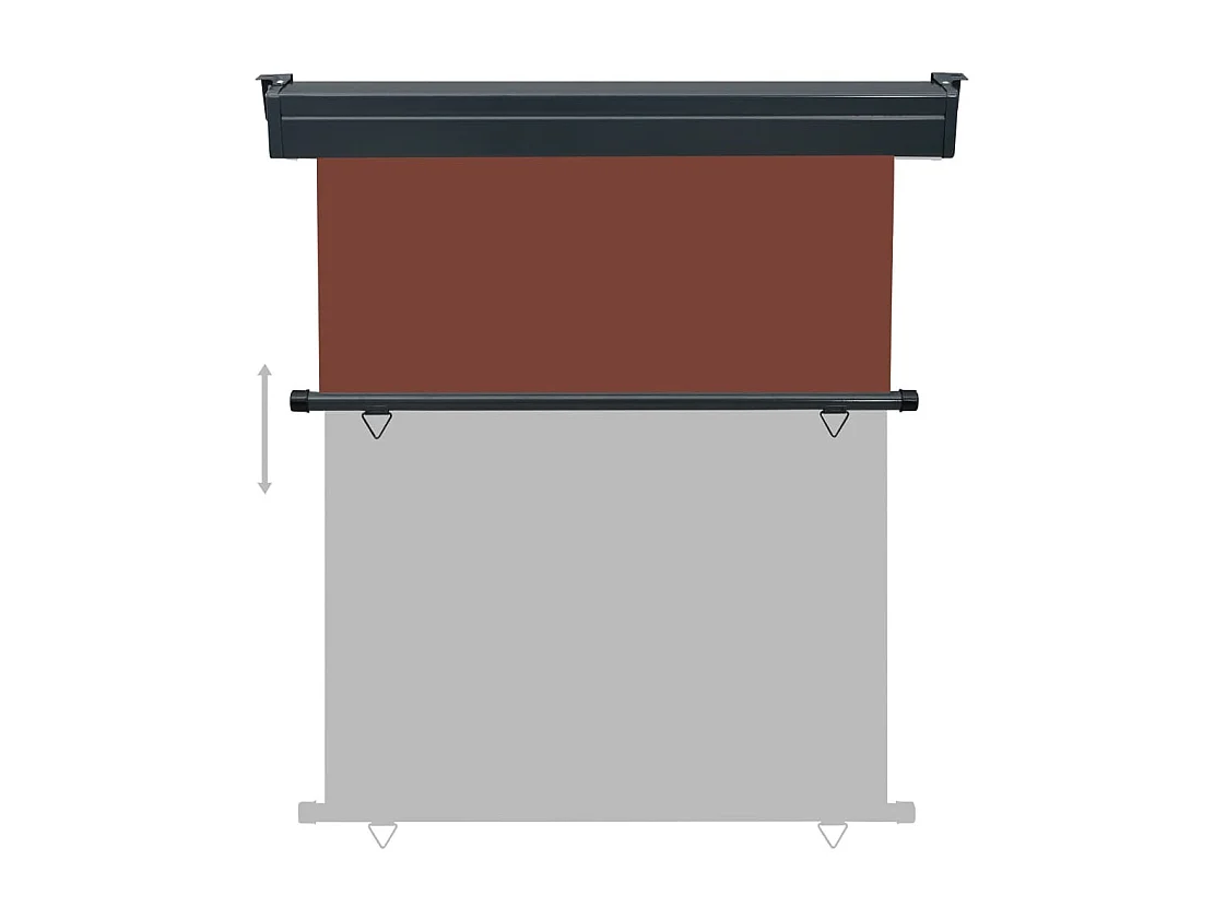 Auvent latéral de balcon 140x250 Marron