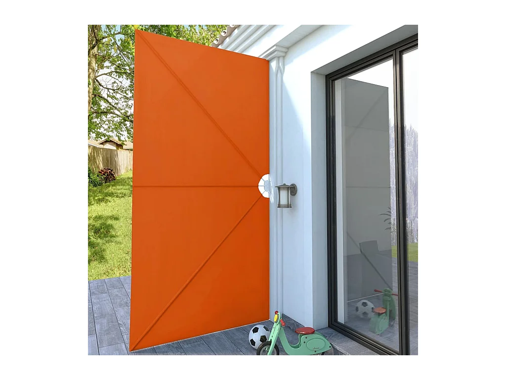 Auvent latéral pliable de terrasse Terre cuite 400x200