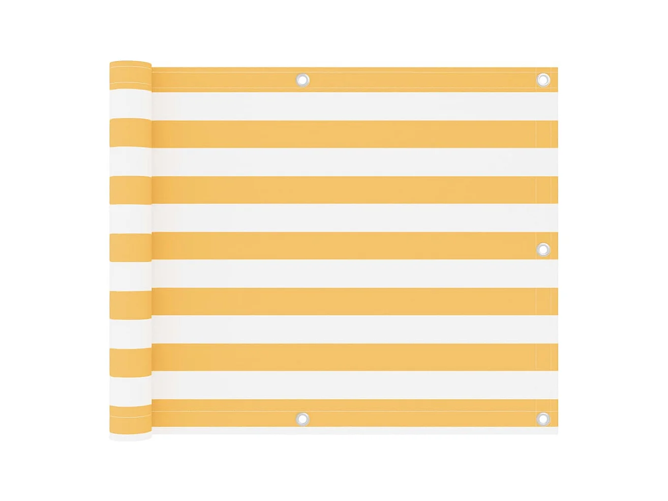 Écran de balcon Blanc et jaune 75x500 Tissu Oxford