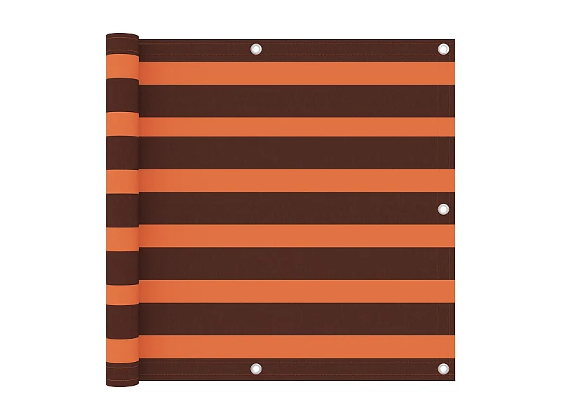 Écran de balcon Orange et marron 90x400 Tissu Oxford