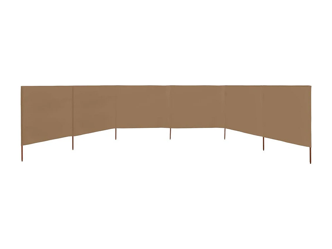 Paravent 6 panneaux Tissu 800x120 Taupe