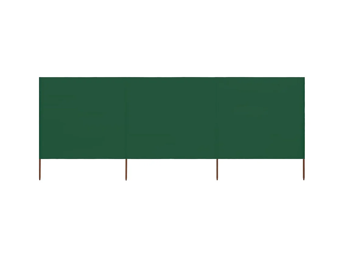 Paravent 3 panneaux Tissu 400x160 Vert