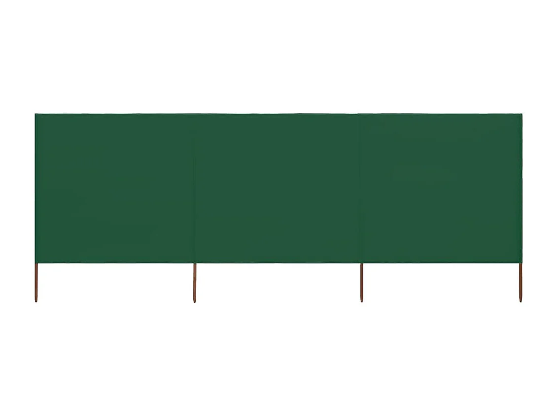 Paravent 3 panneaux Tissu 400x160 Vert
