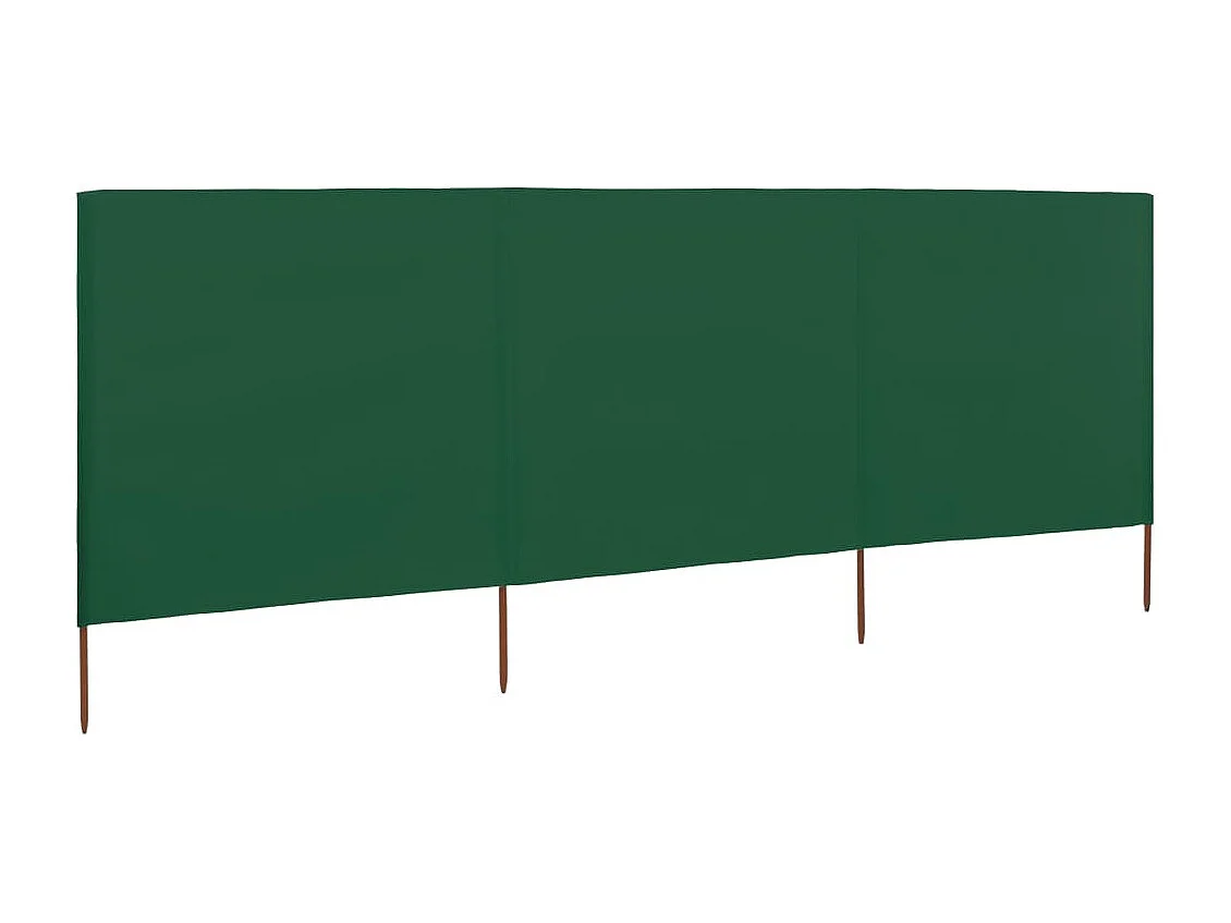 Paravent 3 panneaux Tissu 400x160 Vert