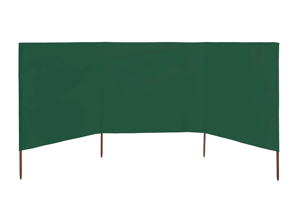 Paravent 3 panneaux Tissu 400x160 Vert