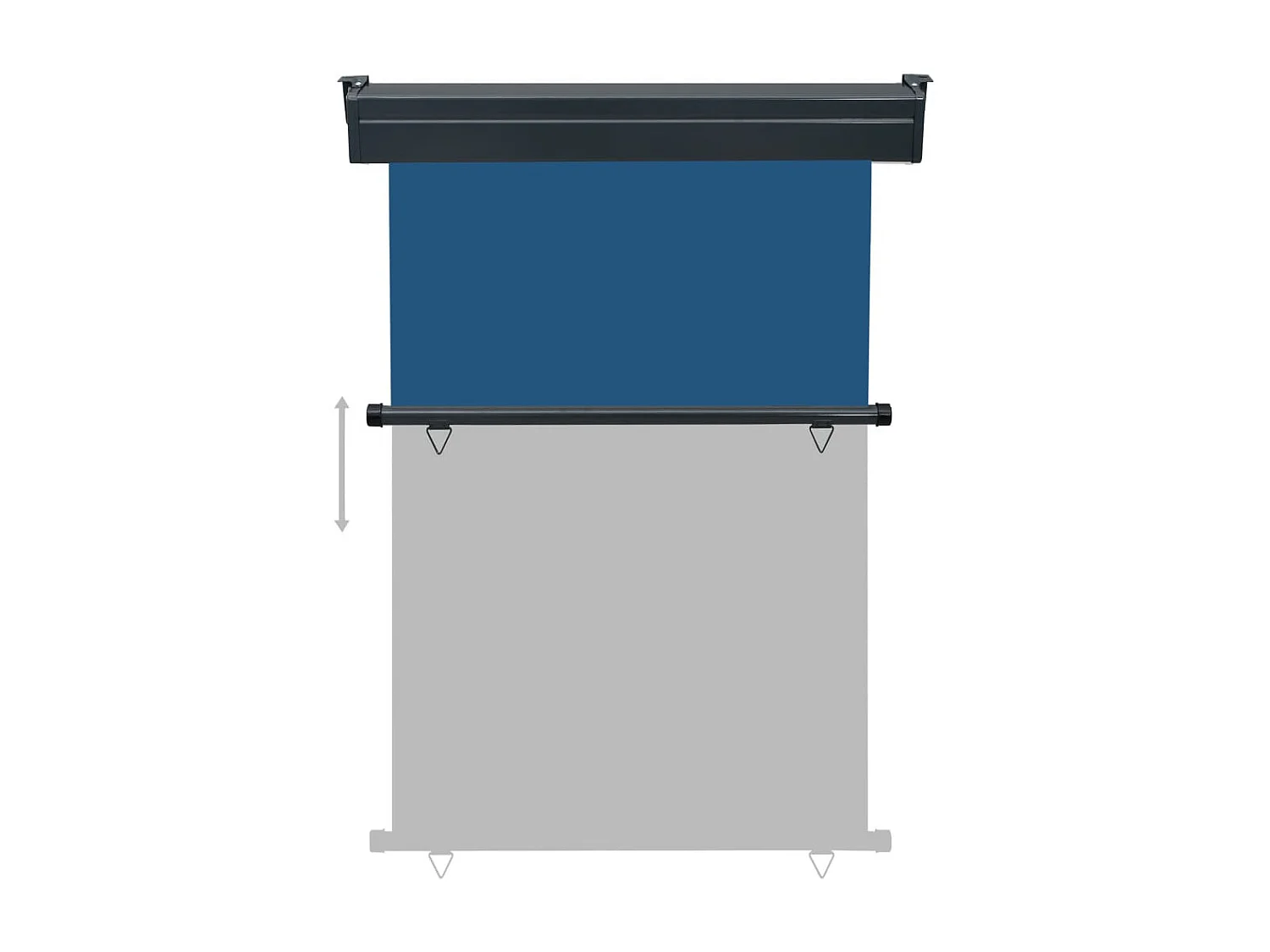 Auvent latéral de balcon 120x250 Bleu